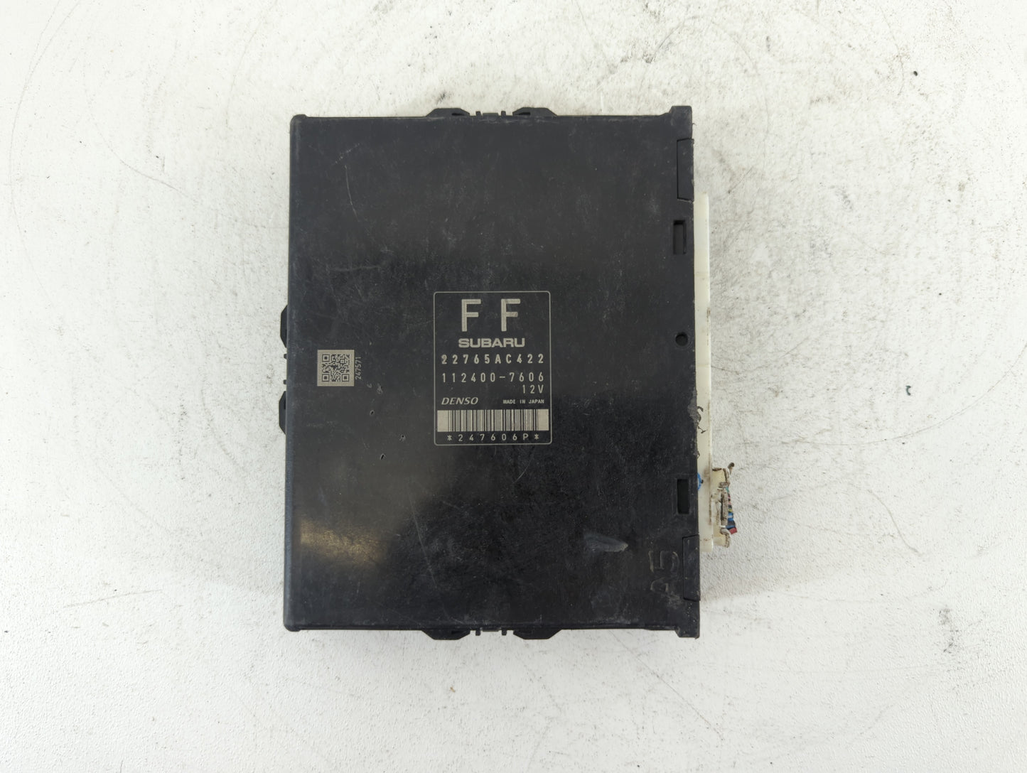2012 Subaru Impreza PCM Engine Control Computer ECU ECM PCU OEM P/N:112400-7606 22765AC422 Fits OEM Used Auto Parts - Oemuse