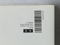 2012 Subaru Impreza Owners Manual Book Guide P/N:A1120BE-B OEM Used Auto Parts - Oemusedautoparts1.com