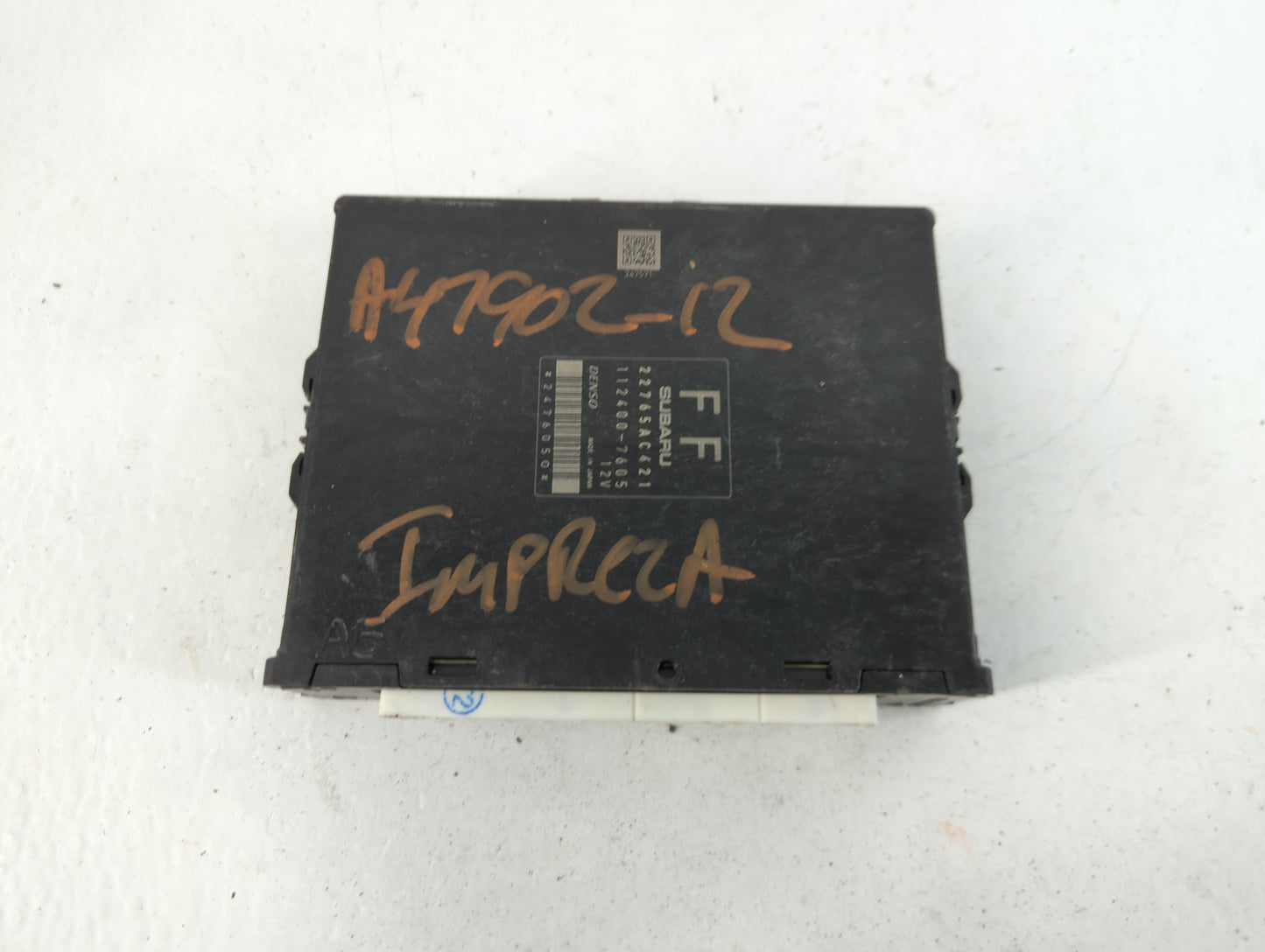 2012 Subaru Impreza PCM Engine Control Computer ECU ECM PCU OEM P/N:112400-7605 22765AC421 Fits OEM Used Auto Parts - Oemuse