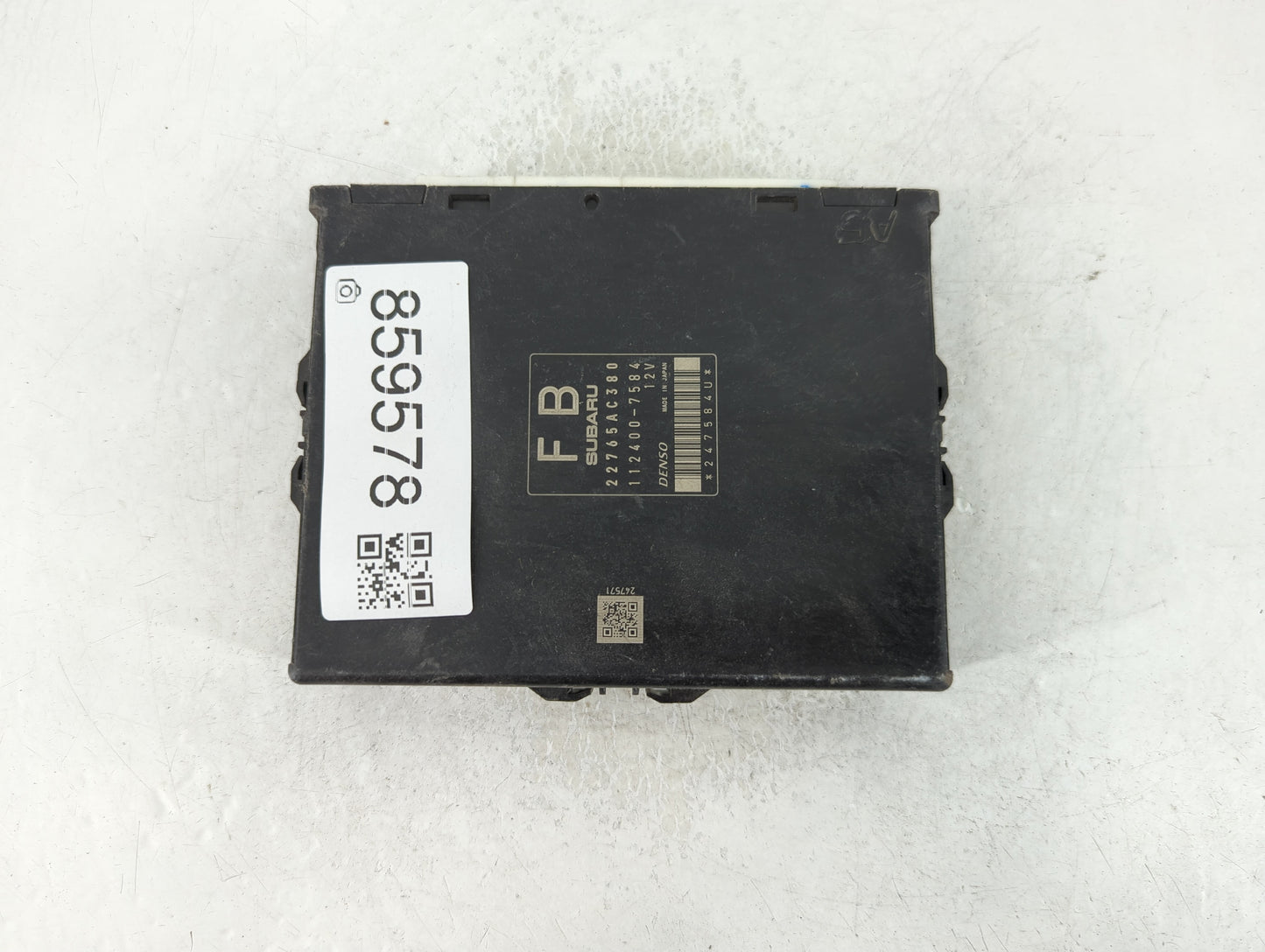 2012 Subaru Impreza PCM Engine Control Computer ECU ECM PCU OEM P/N:112400-7584 22765AC380 Fits OEM Used Auto Parts - Oemuse