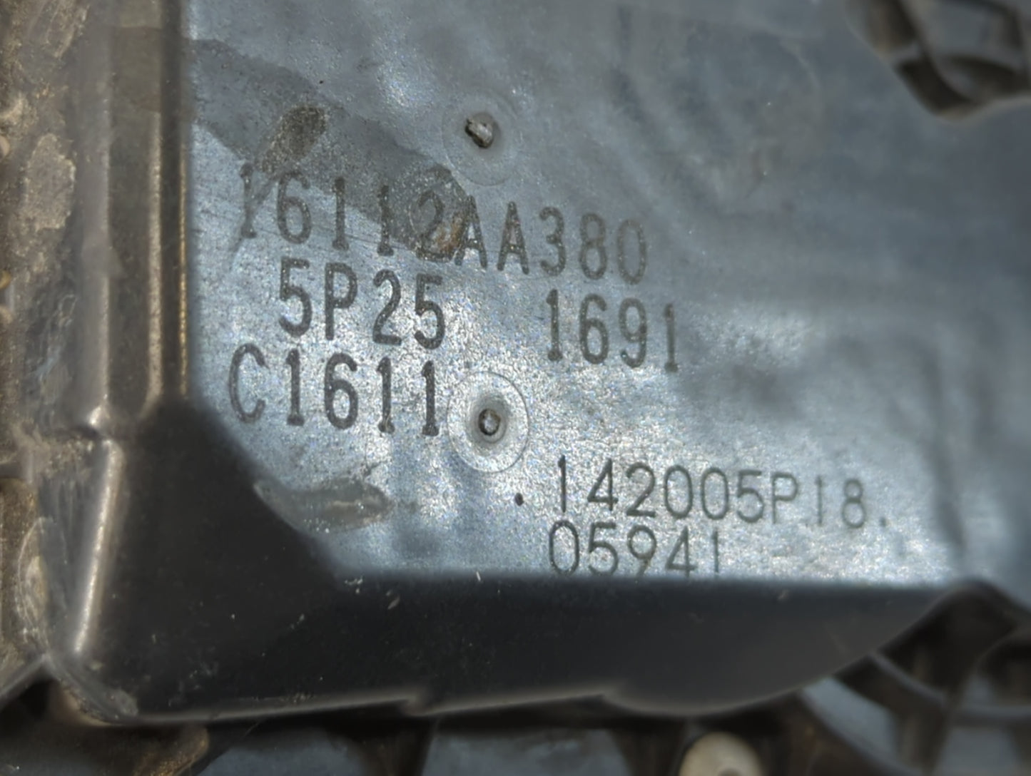 2012-2016 Subaru Impreza Throttle Body P/N:16112AA380 Fits Fits 2011 2012 2013 2014 2015 2016 2017 2018 OEM Used Auto Parts 