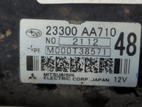 2012-2016 Subaru Impreza Car Starter Motor Solenoid OEM P/N:23300 AA710 Fits OEM Used Auto Parts - Oemusedautoparts1.com