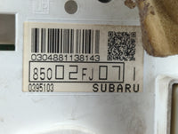 2012 Subaru Impreza Instrument Cluster Speedometer Gauges P/N:85002FJ071 Miles: Fits OEM Used Auto Parts - Oemusedautoparts1