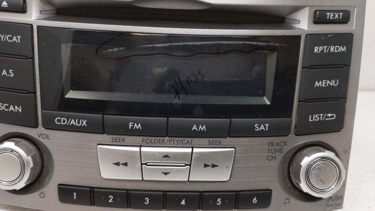 2012-2014 Subaru Legacy Am Fm Cd Player Radio Receiver - Oemusedautoparts1.com