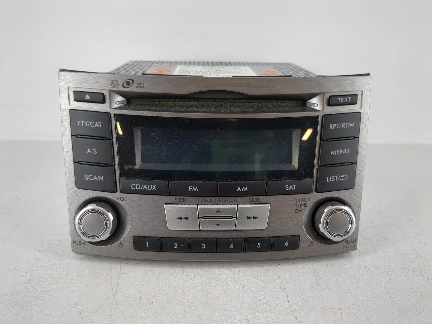 2012-2014 Subaru Legacy Radio AM FM Cd Player Receiver Replacement P/N:86201AJ61A Fits Fits 2012 2013 2014 OEM Used Auto Par