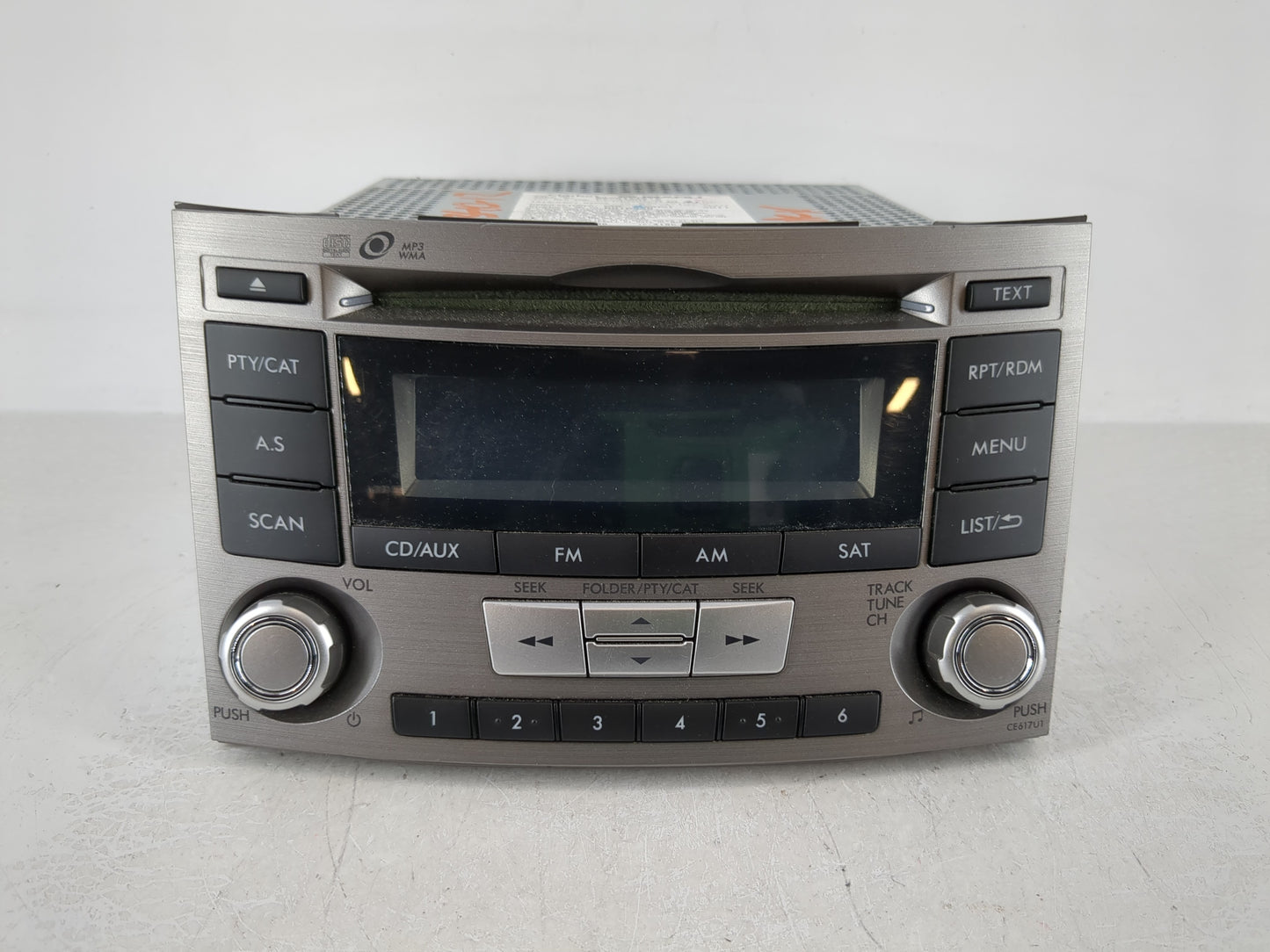2012-2014 Subaru Legacy Radio AM FM Cd Player Receiver Replacement P/N:86201AJ61A Fits Fits 2012 2013 2014 OEM Used Auto Par
