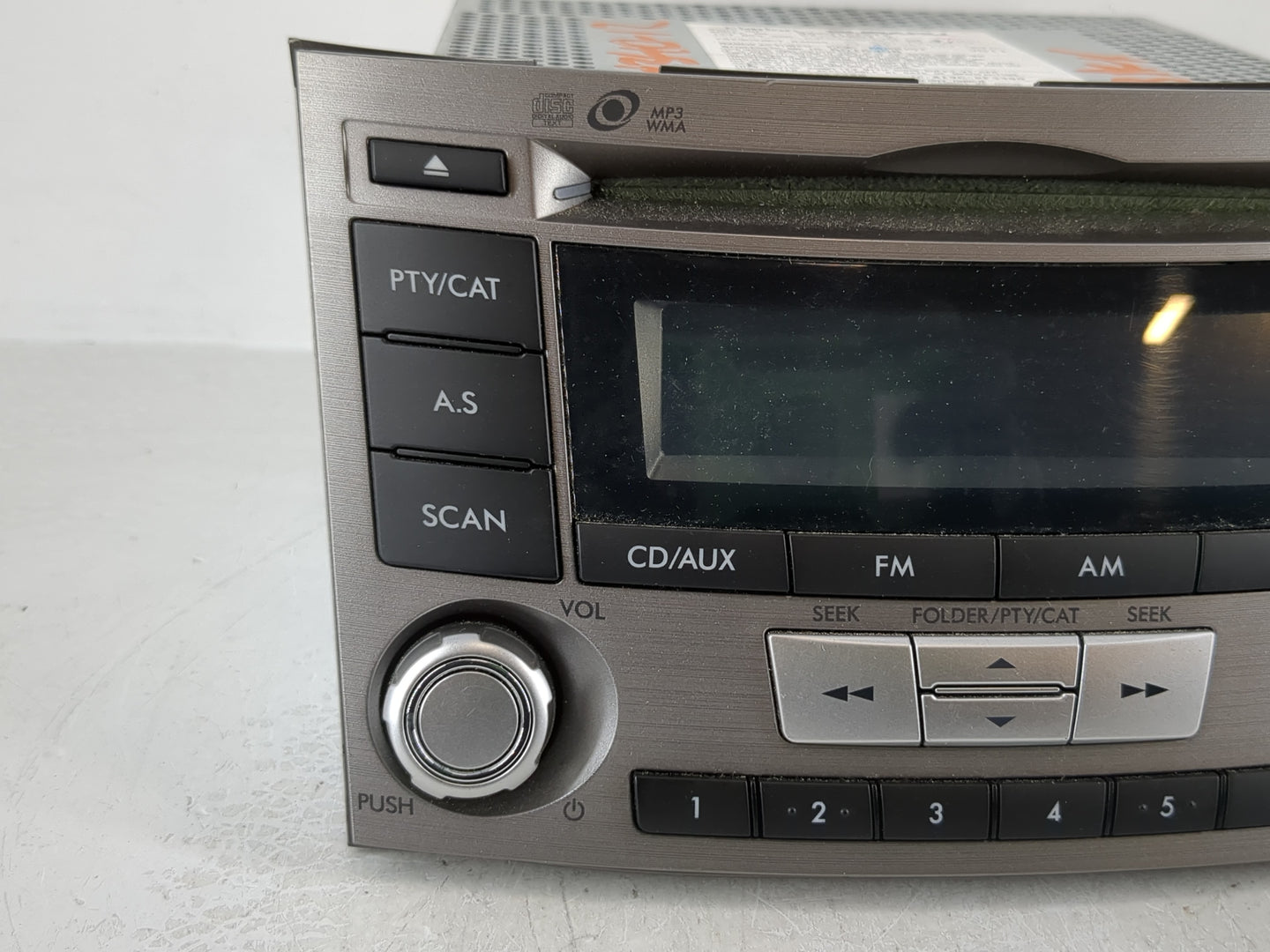 2012-2014 Subaru Legacy Radio AM FM Cd Player Receiver Replacement P/N:86201AJ61A Fits Fits 2012 2013 2014 OEM Used Auto Par