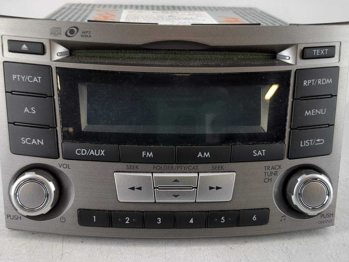 2012-2014 Subaru Legacy Radio AM FM Cd Player Receiver Replacement P/N:86201AJ61A Fits Fits 2012 2013 2014 OEM Used Auto Par