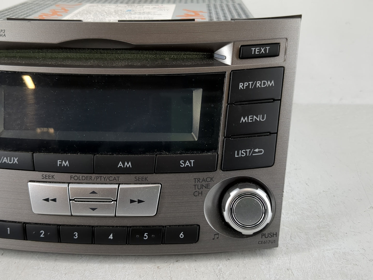2012-2014 Subaru Legacy Radio AM FM Cd Player Receiver Replacement P/N:86201AJ61A Fits Fits 2012 2013 2014 OEM Used Auto Par