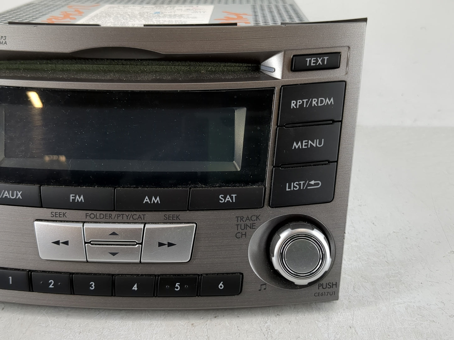 2012-2014 Subaru Legacy Radio AM FM Cd Player Receiver Replacement P/N:86201AJ61A Fits Fits 2012 2013 2014 OEM Used Auto Par