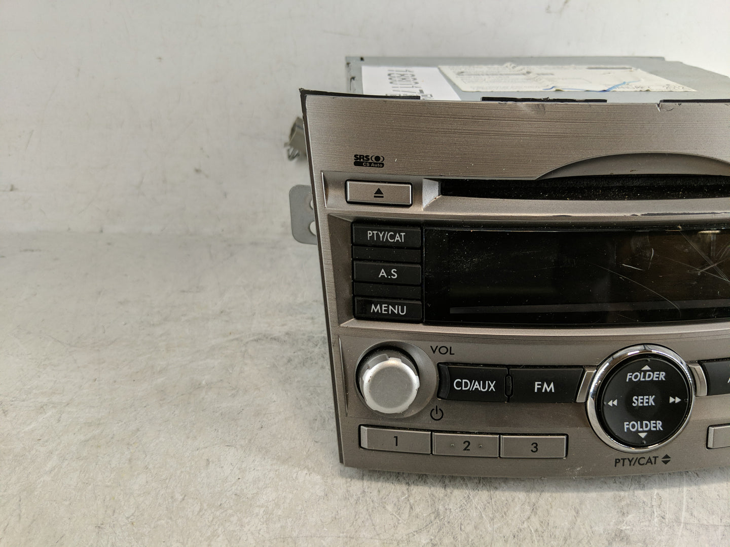 2010-2012 Subaru Legacy Radio AM FM Cd Player Receiver Replacement P/N:86201AJ64A Fits Fits 2010 2011 2012 OEM Used Auto Par
