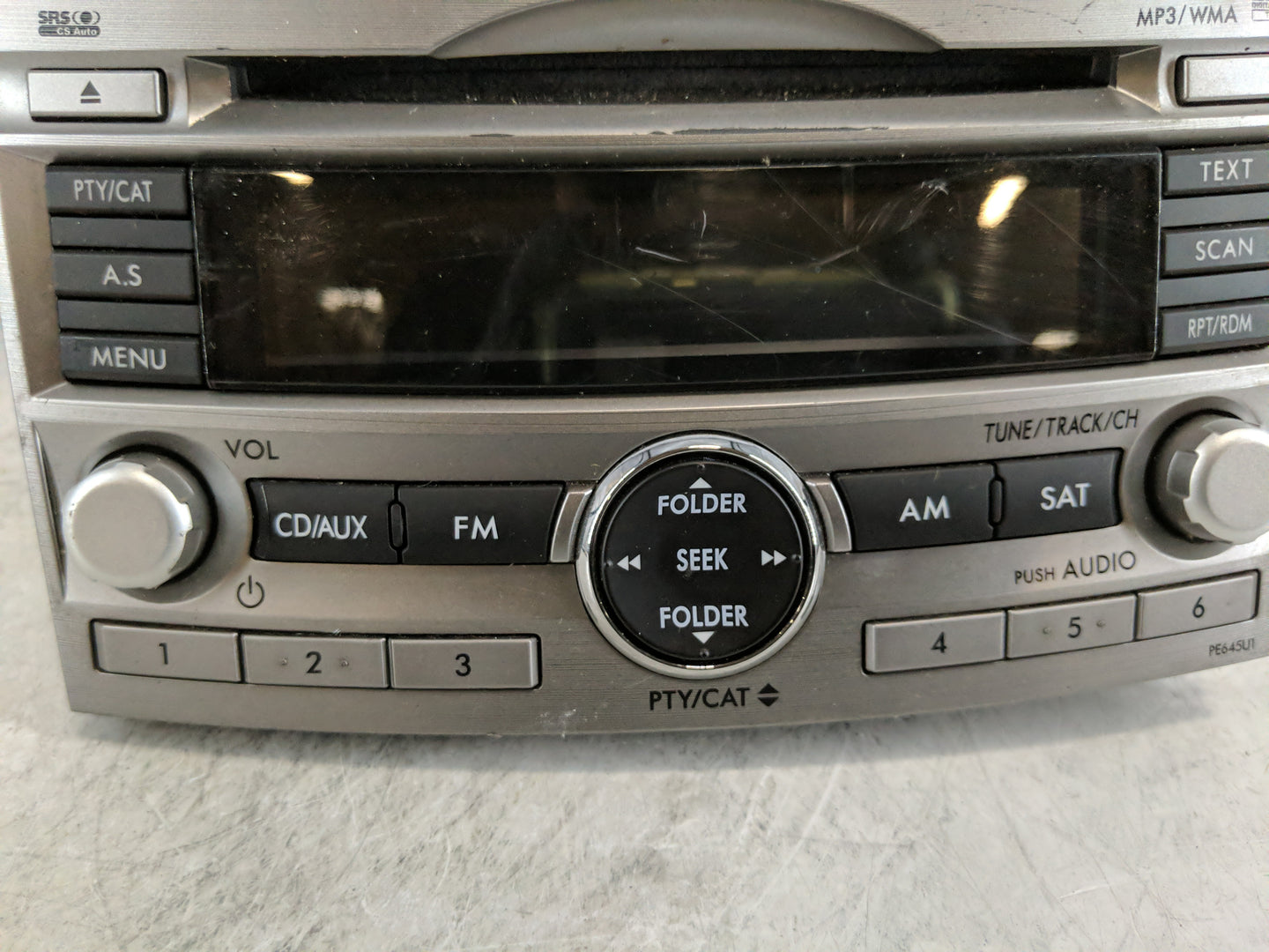 2010-2012 Subaru Legacy Radio AM FM Cd Player Receiver Replacement P/N:86201AJ64A Fits Fits 2010 2011 2012 OEM Used Auto Par
