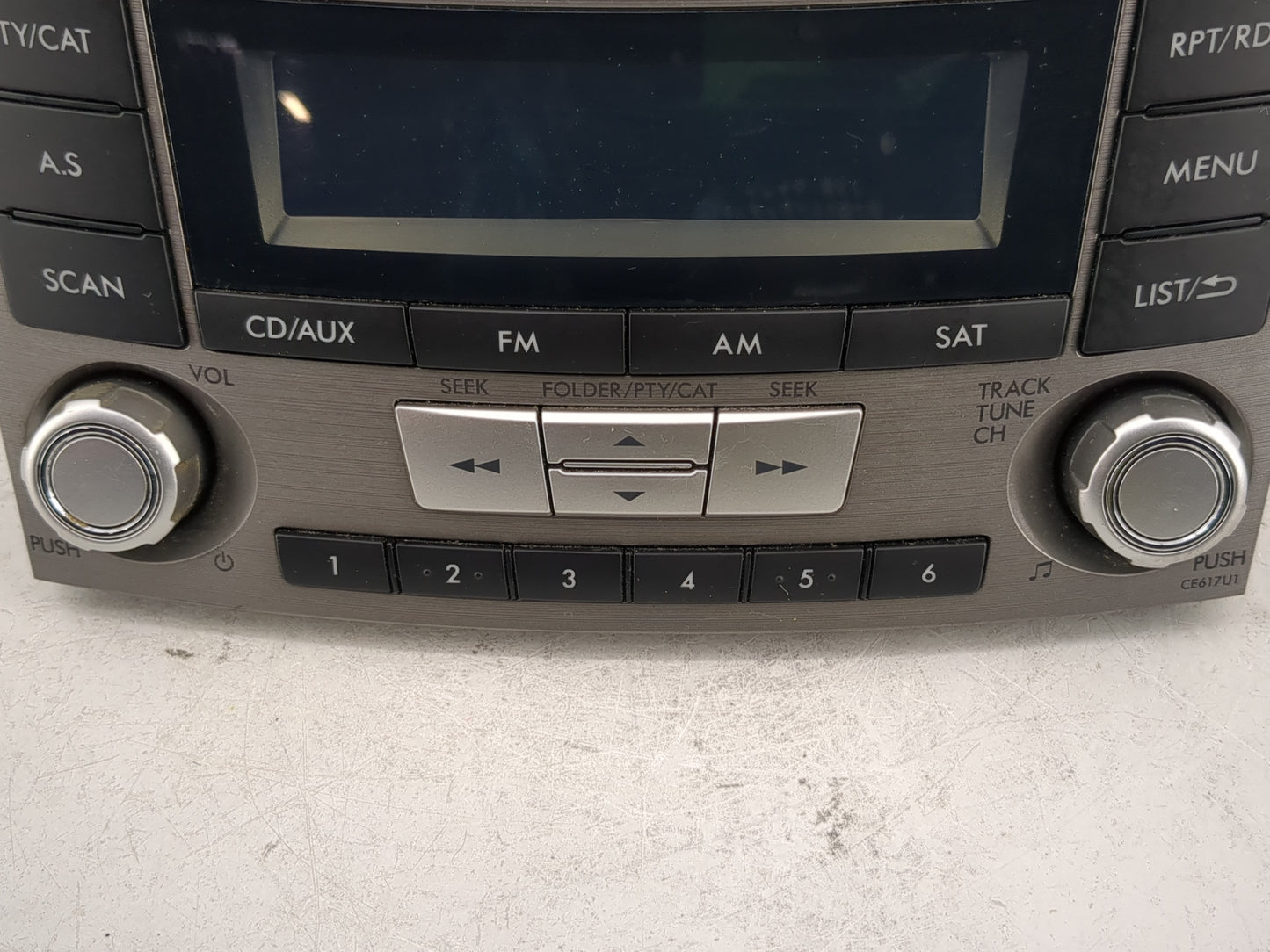 2012-2014 Subaru Legacy Radio AM FM Cd Player Receiver Replacement P/N:86201AJ61A Fits Fits 2012 2013 2014 OEM Used Auto Par