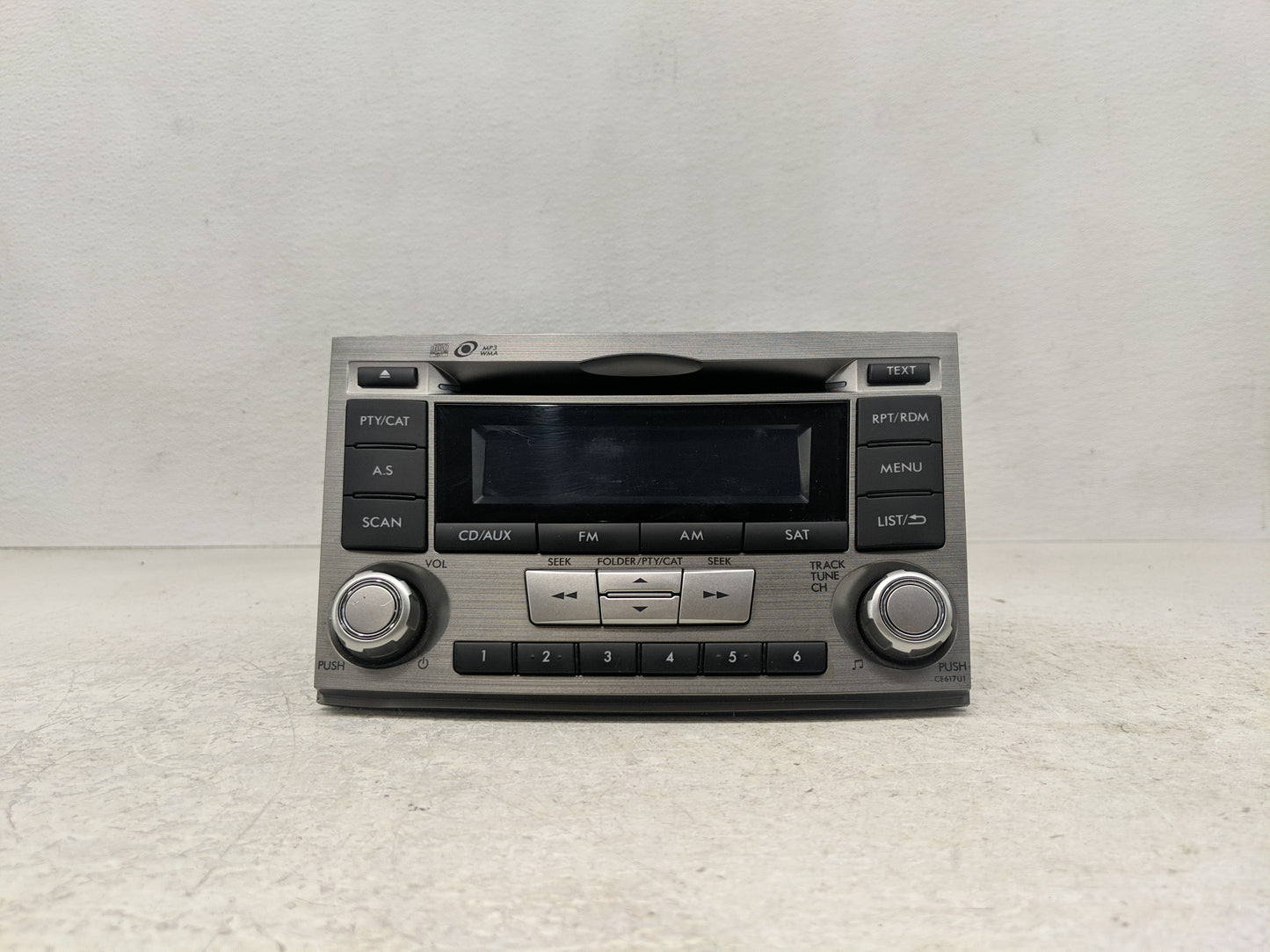 2012-2014 Subaru Legacy Radio AM FM Cd Player Receiver Replacement P/N:86201AJ61A Fits Fits 2012 2013 2014 OEM Used Auto Par