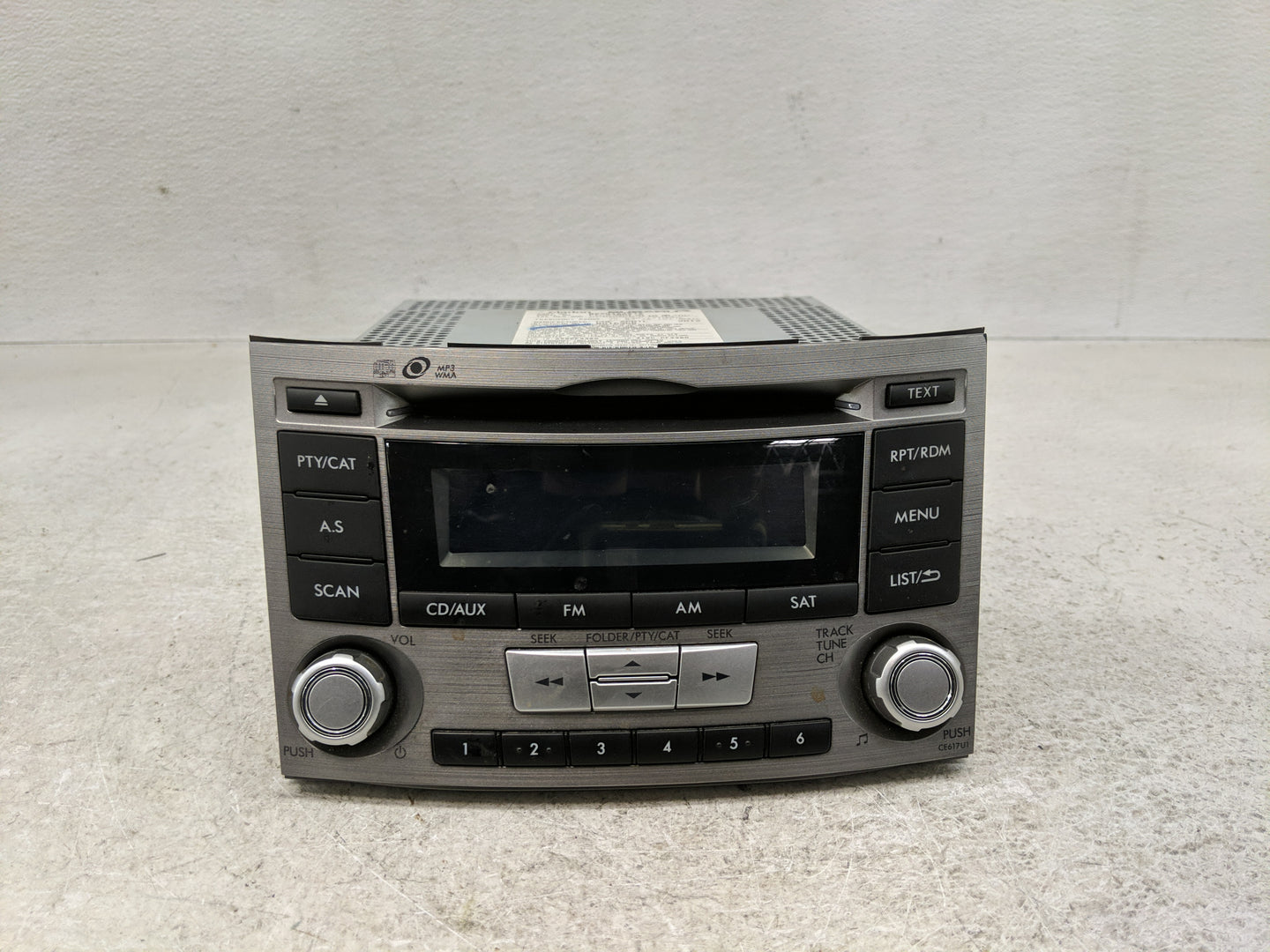 2012-2014 Subaru Legacy Radio AM FM Cd Player Receiver Replacement P/N:86201AJ61A Fits Fits 2012 2013 2014 OEM Used Auto Par