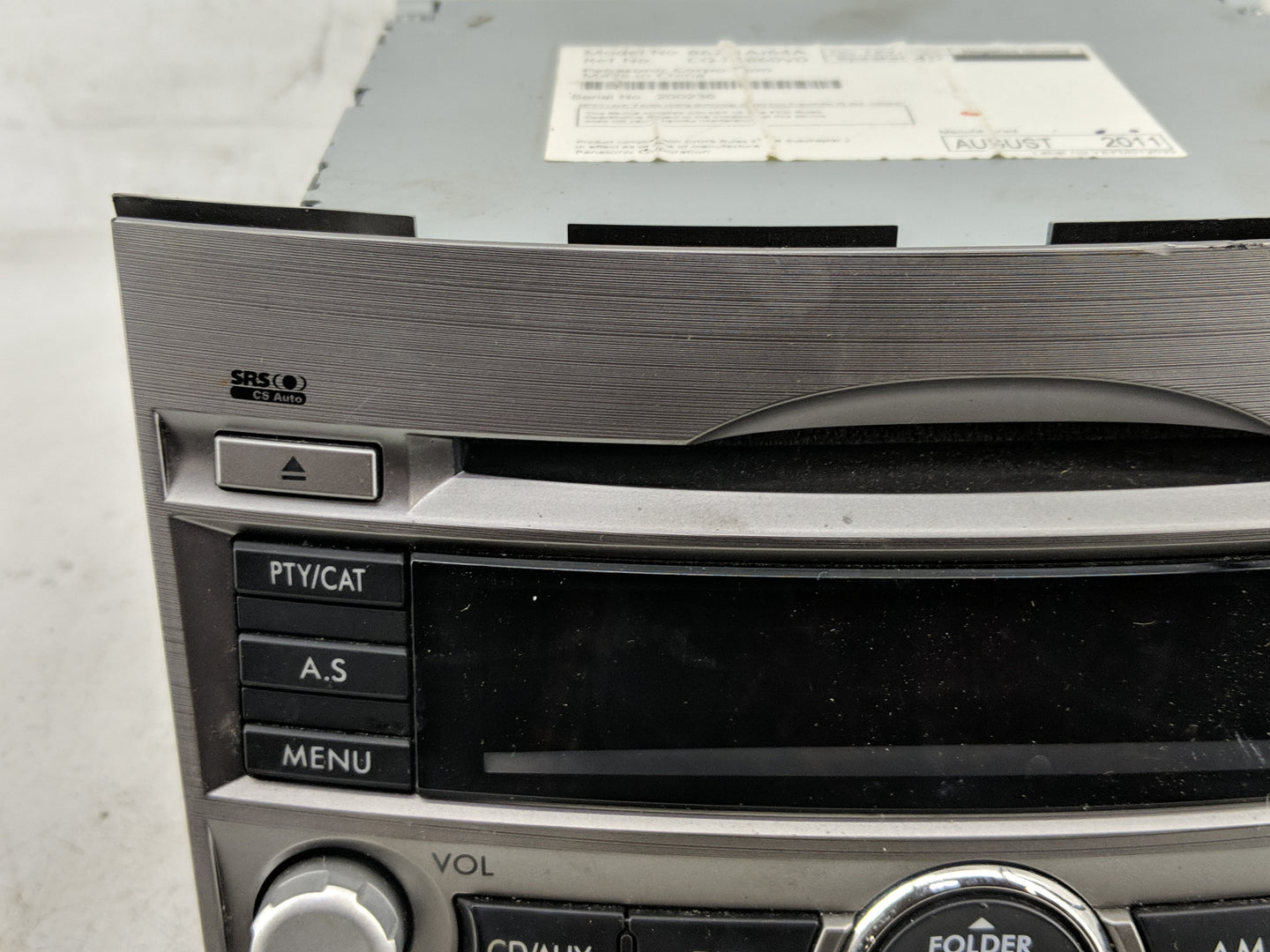 2010-2012 Subaru Legacy Radio AM FM Cd Player Receiver Replacement Fits Fits 2010 2011 2012 OEM Used Auto Parts - Oemusedaut