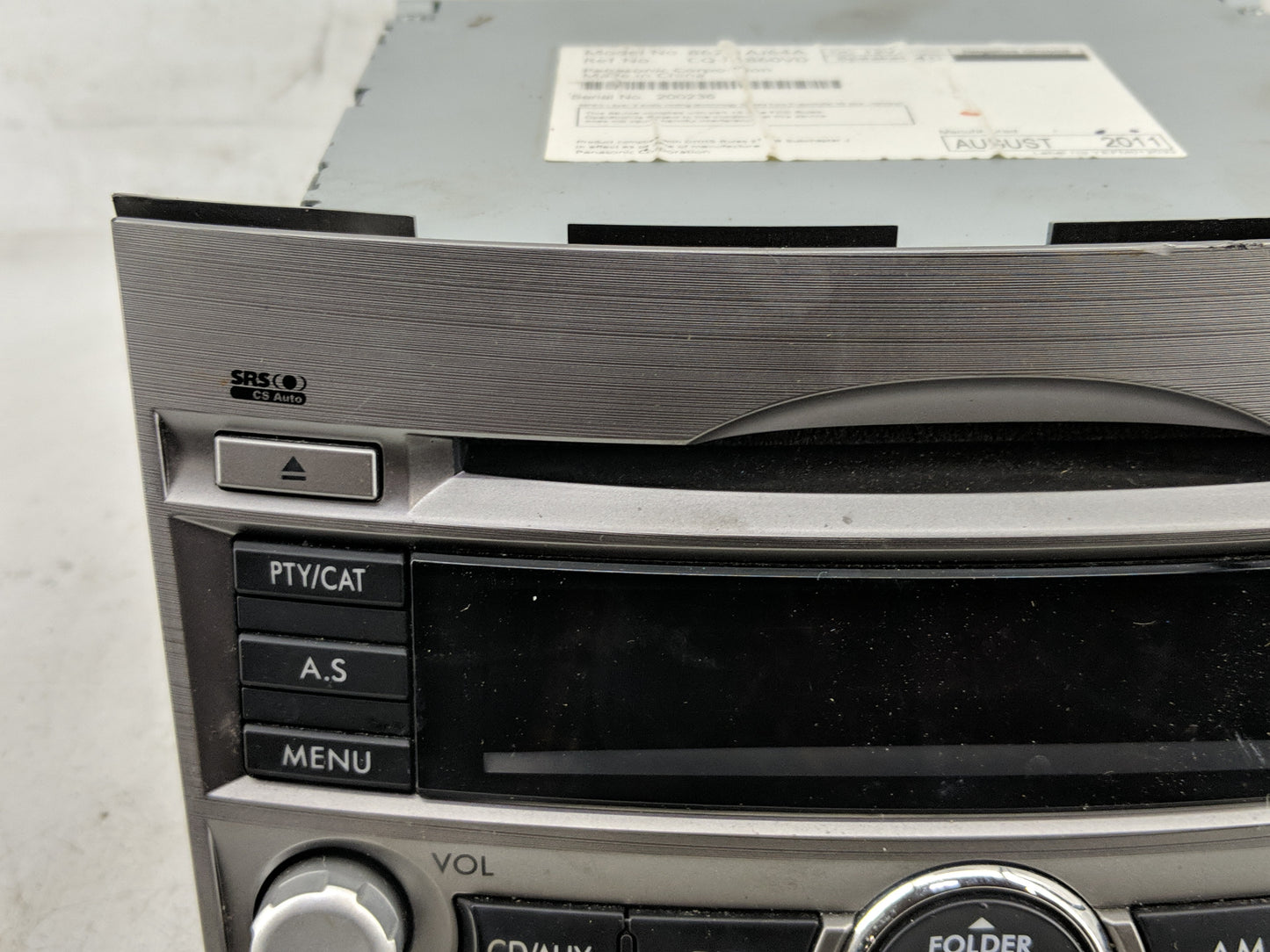 2010-2012 Subaru Legacy Radio AM FM Cd Player Receiver Replacement Fits Fits 2010 2011 2012 OEM Used Auto Parts - Oemusedaut
