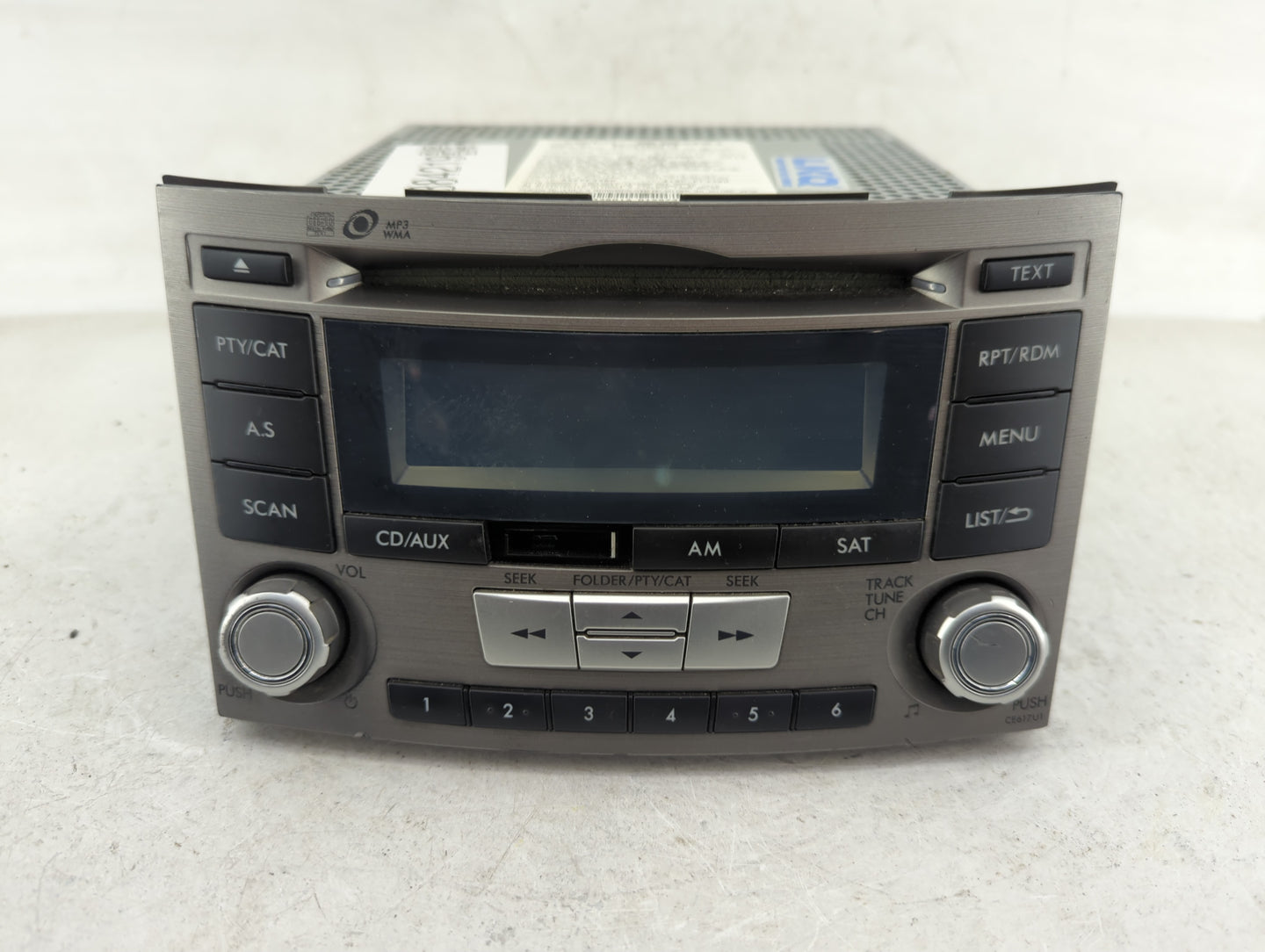 2012-2014 Subaru Legacy Radio AM FM Cd Player Receiver Replacement P/N:86201AJ61A Fits Fits 2012 2013 2014 OEM Used Auto Par