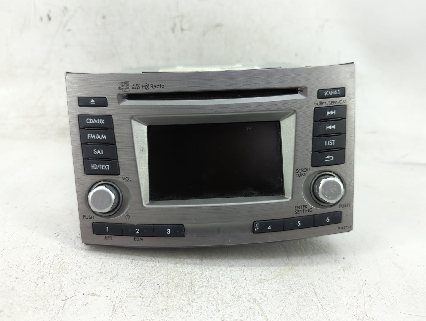 2012 Subaru Legacy Radio AM FM Cd Player Receiver Replacement P/N:86201AJ62A Fits OEM Used Auto Parts - Oemusedautoparts1.co