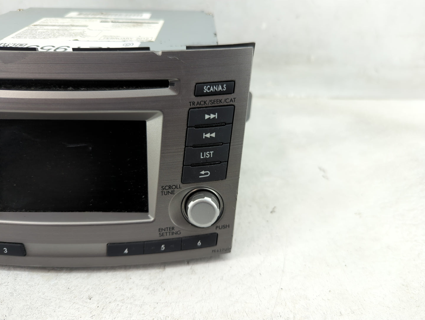 2010-2012 Subaru Legacy Radio AM FM Cd Player Receiver Replacement P/N:86201AJ62A Fits Fits 2010 2011 2012 OEM Used Auto Par
