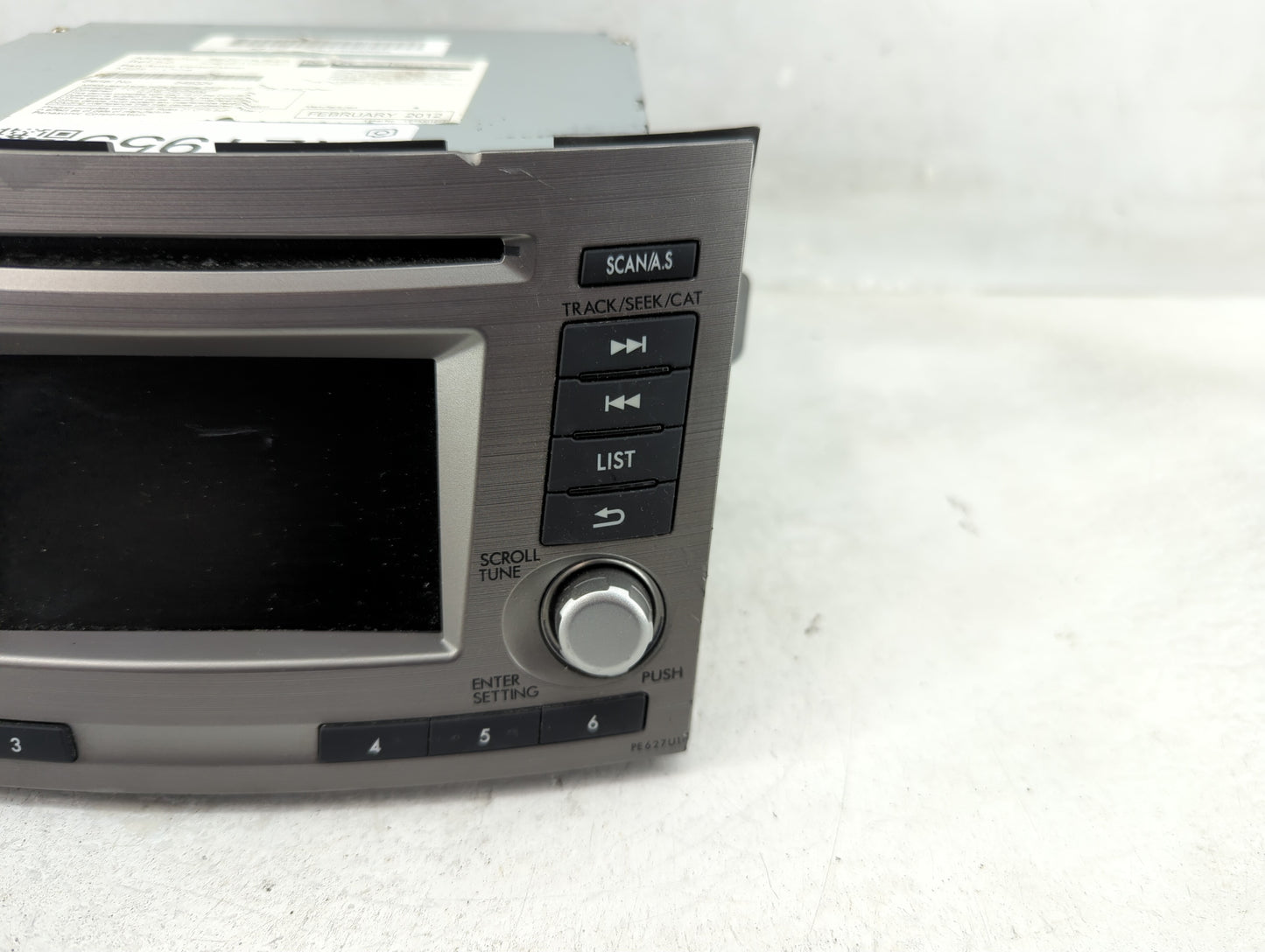 2010-2012 Subaru Legacy Radio AM FM Cd Player Receiver Replacement P/N:86201AJ62A Fits Fits 2010 2011 2012 OEM Used Auto Par
