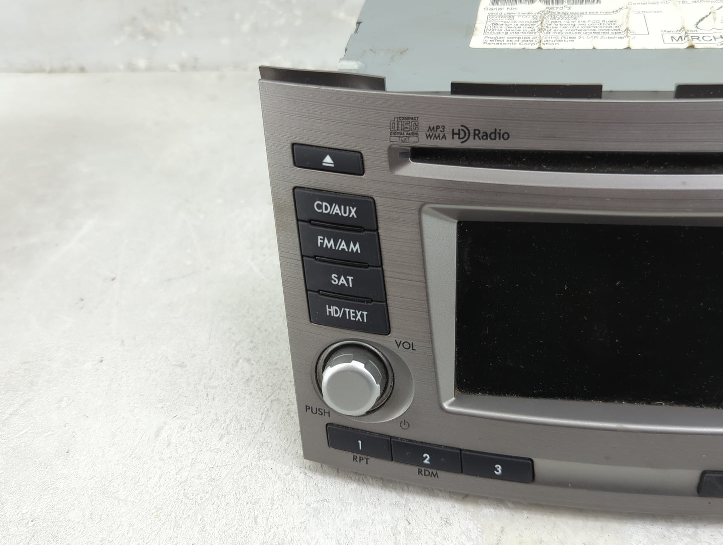 2012 Subaru Legacy Radio AM FM Cd Player Receiver Replacement P/N:86201AJ62A CQ-JF1AE04D Fits OEM Used Auto Parts - Oemuseda
