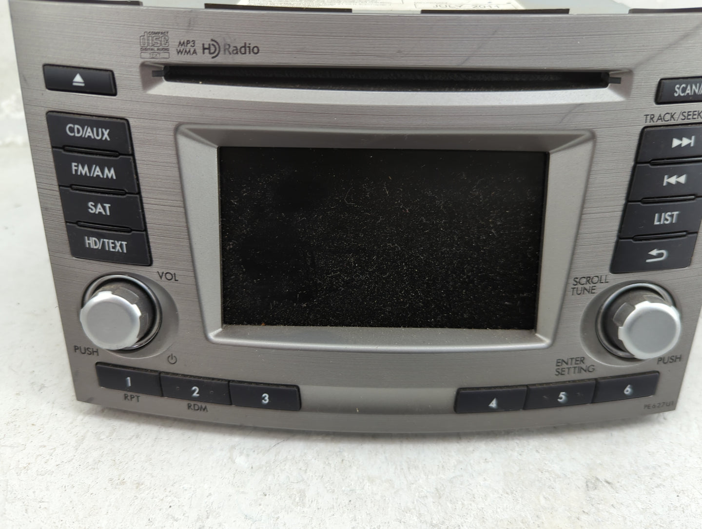 2012 Subaru Legacy Radio AM FM Cd Player Receiver Replacement P/N:86201AJ62A CQ-JF10E04D Fits OEM Used Auto Parts - Oemuseda