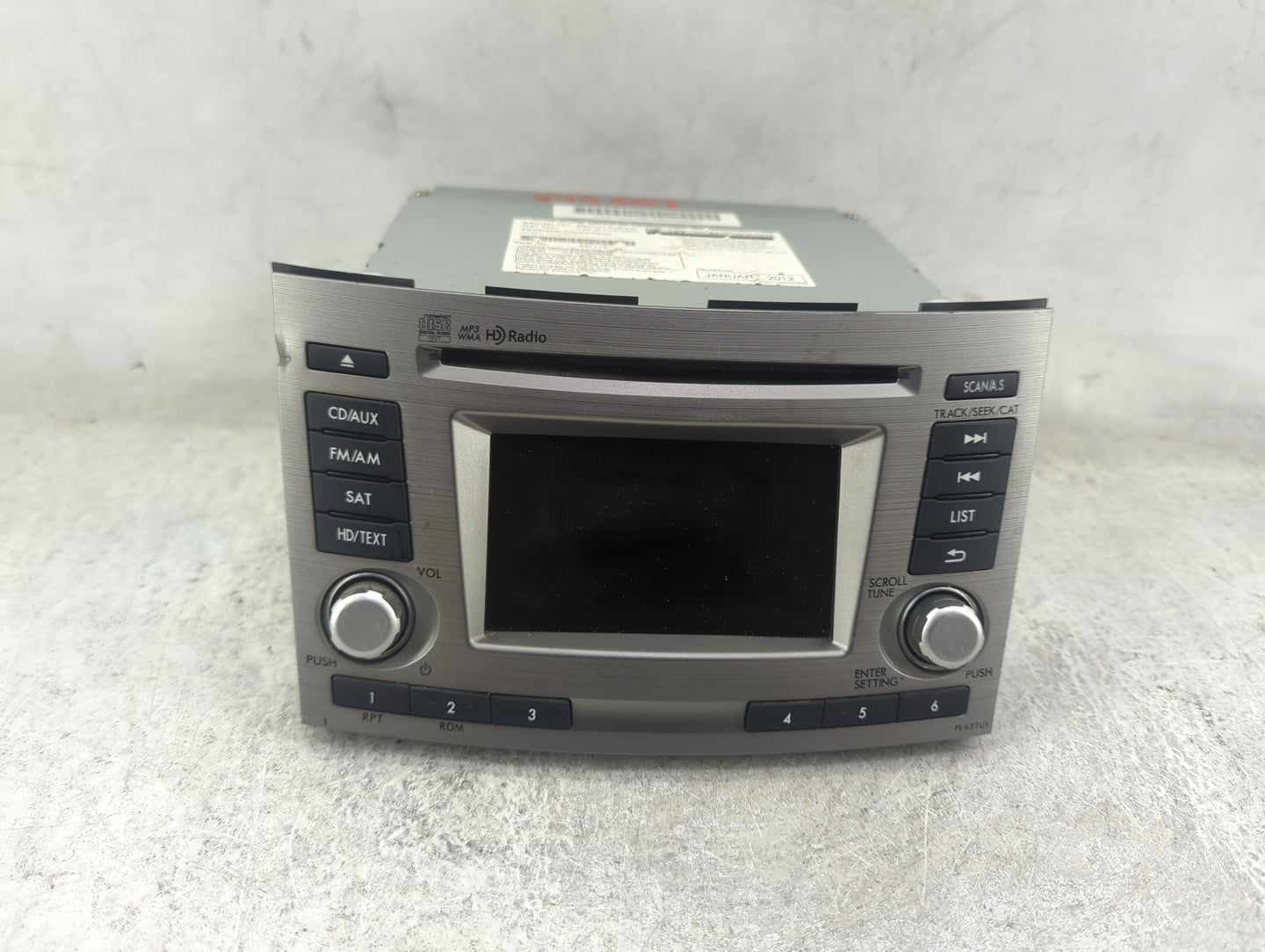 2010-2012 Subaru Legacy Radio AM FM Cd Player Receiver Replacement P/N:86201AJ62A CQ-JF10E04D Fits Fits 2010 2011 2012 OEM U