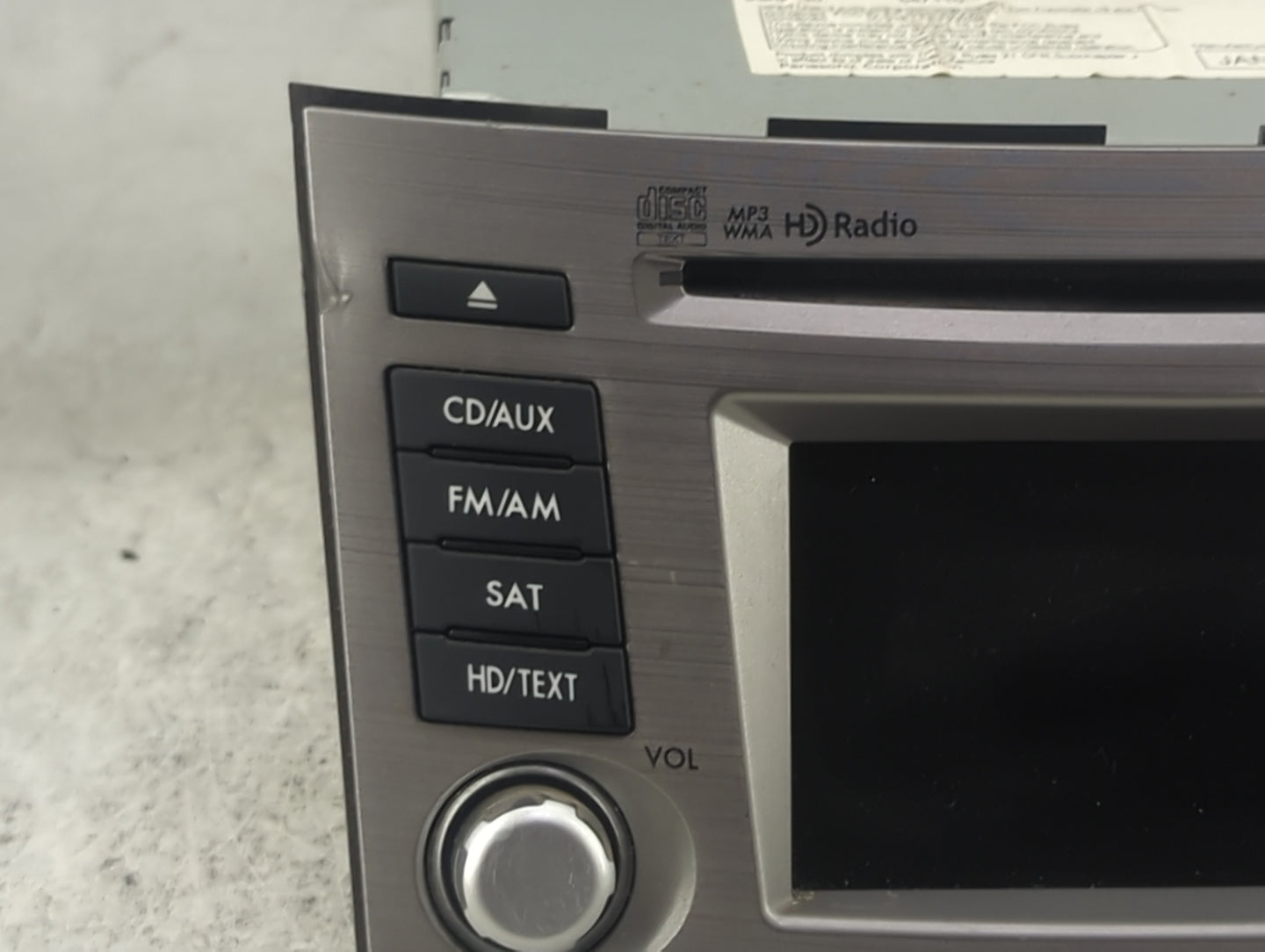 2010-2012 Subaru Legacy Radio AM FM Cd Player Receiver Replacement P/N:86201AJ62A CQ-JF10E04D Fits Fits 2010 2011 2012 OEM U