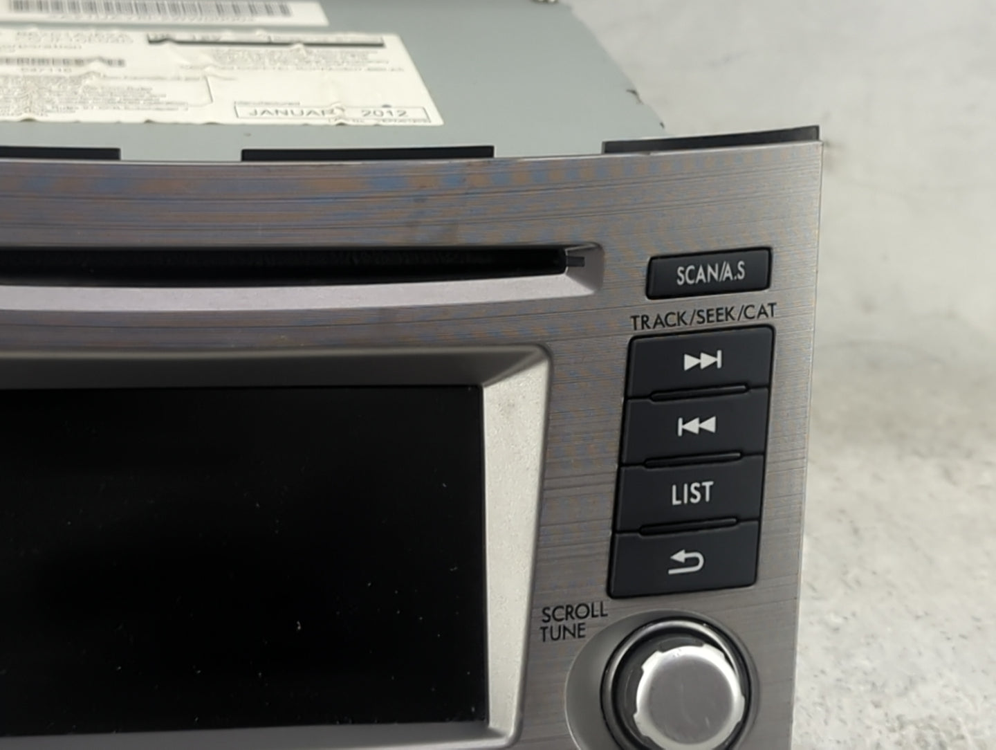 2010-2012 Subaru Legacy Radio AM FM Cd Player Receiver Replacement P/N:86201AJ62A CQ-JF10E04D Fits Fits 2010 2011 2012 OEM U
