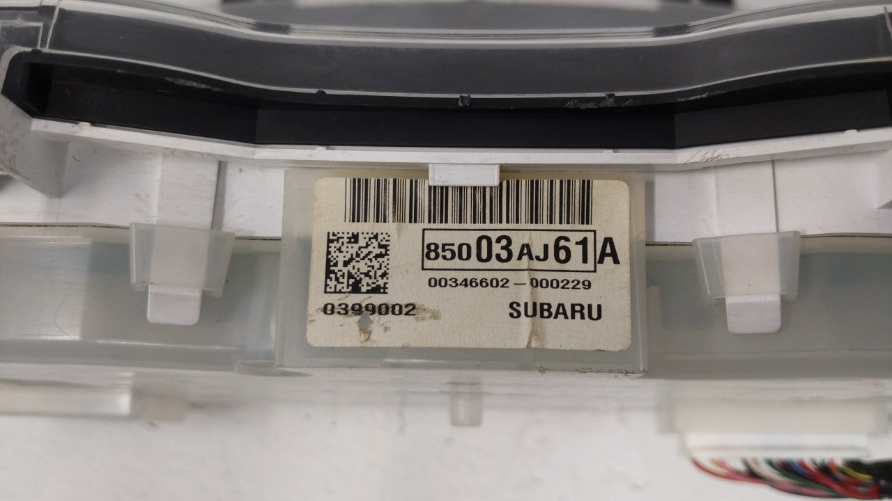 2012 Subaru Legacy Instrument Cluster Speedometer Gauges P/N:85003AJ61A Fits OEM Used Auto Parts - Oemusedautoparts1.com