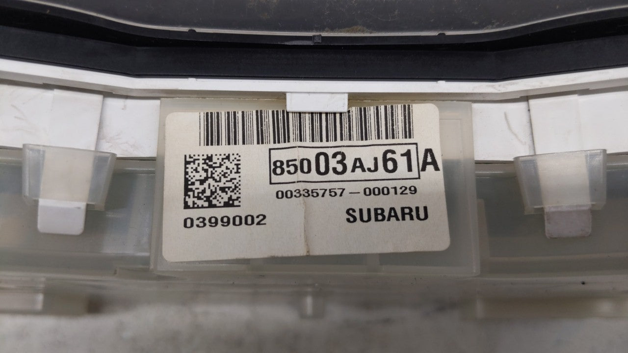 2012 Subaru Legacy Instrument Cluster Speedometer Gauges P/N:85003AJ61A Fits OEM Used Auto Parts - Oemusedautoparts1.com