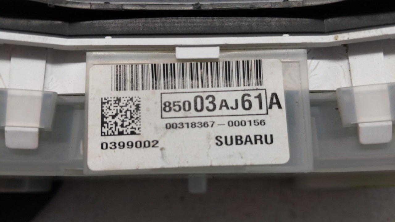 2012 Subaru Legacy Instrument Cluster Speedometer Gauges P/N:85003AJ61A Fits OEM Used Auto Parts - Oemusedautoparts1.com