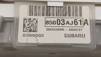 2012 Subaru Legacy Instrument Cluster Speedometer Gauges P/N:85003AJ61A Fits OEM Used Auto Parts - Oemusedautoparts1.com
