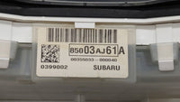 2012 Subaru Legacy Instrument Cluster Speedometer Gauges P/N:85003AJ61A Fits OEM Used Auto Parts - Oemusedautoparts1.com