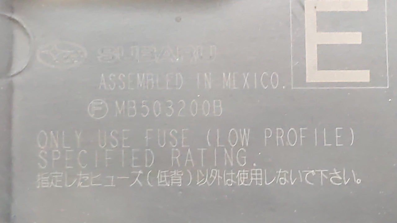 2010-2014 Subaru Legacy Fusebox Fuse Box Panel Relay Module P/N:MB102801B MB503202B, MB503200B Fits Fits 2010 2011 2012 2013