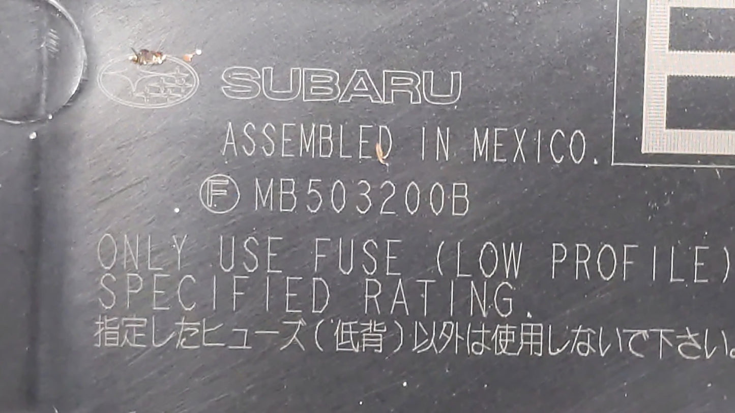 2010-2014 Subaru Legacy Fusebox Fuse Box Panel Relay Module P/N:MB102801B MB503202B, MB503200B Fits Fits 2010 2011 2012 2013