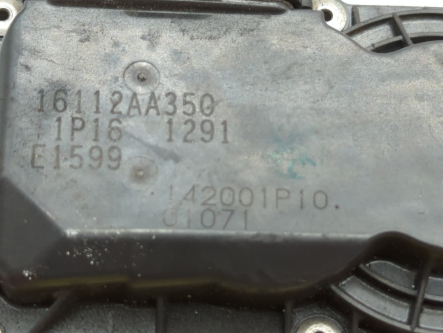2010-2012 Subaru Legacy Throttle Body P/N:16112AA350 Fits Fits 2010 2011 2012 OEM Used Auto Parts - Oemusedautoparts1.com