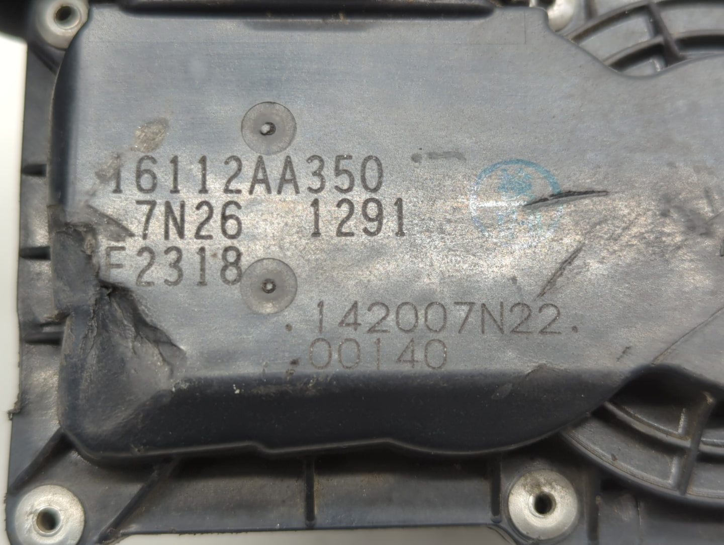 2010-2012 Subaru Legacy Throttle Body P/N:16112AA350 Fits Fits 2010 2011 2012 OEM Used Auto Parts - Oemusedautoparts1.com