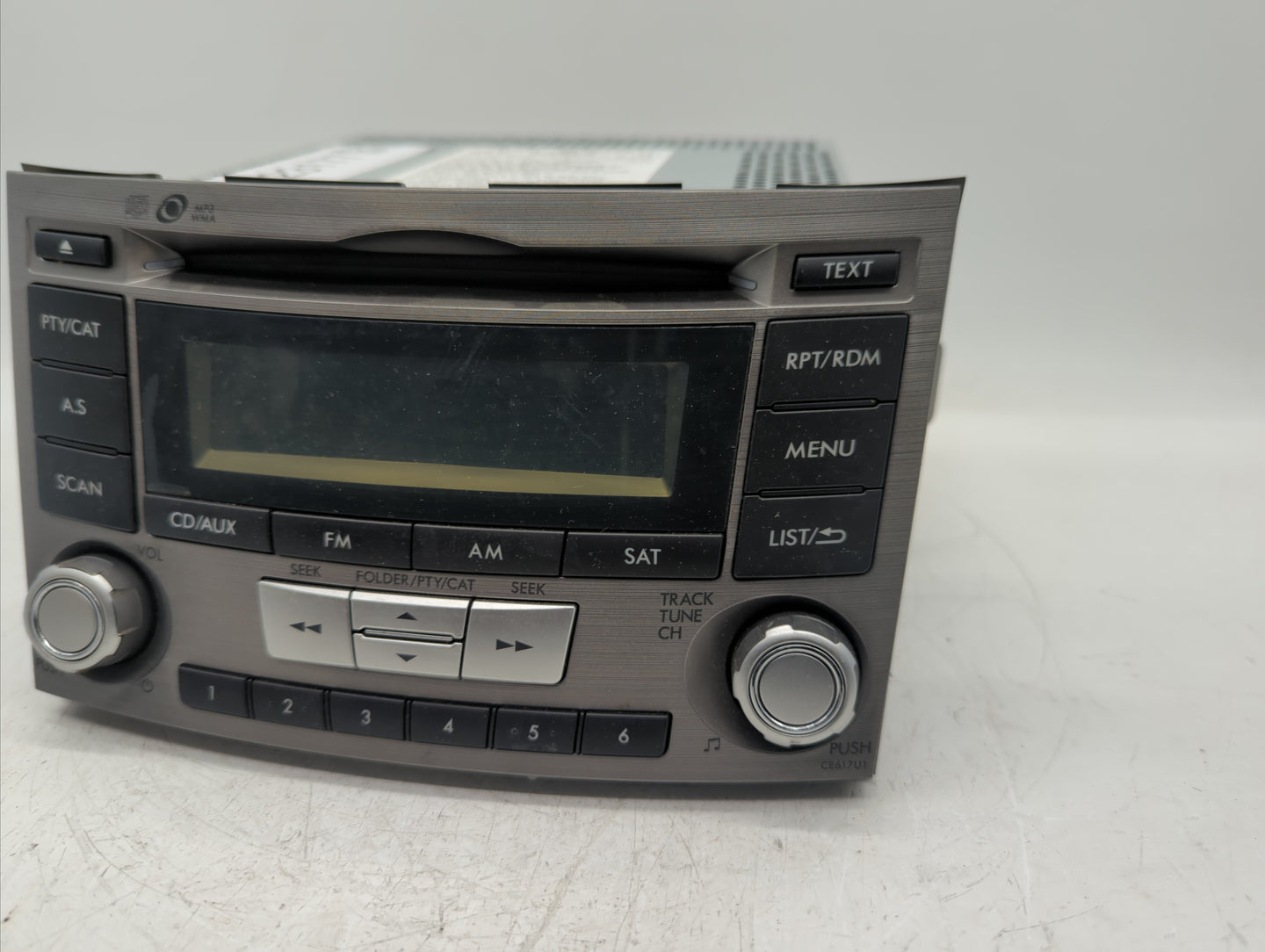 2012-2014 Subaru Legacy Radio AM FM Cd Player Receiver Replacement P/N:86201AJ61A Fits Fits 2012 2013 2014 OEM Used Auto Par