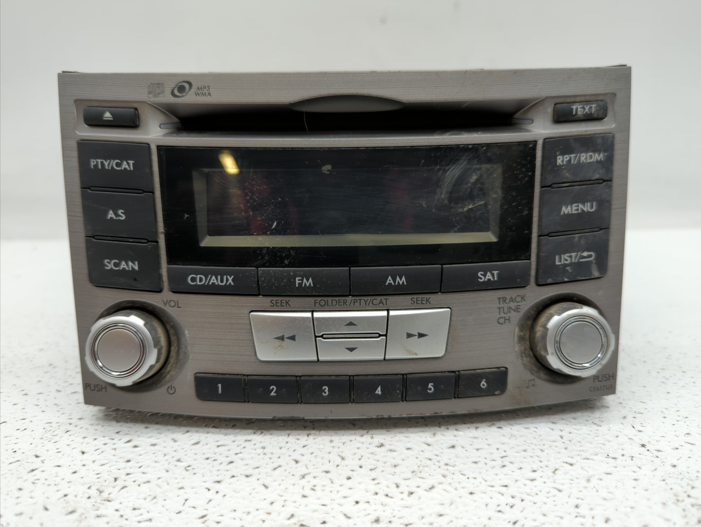 2012-2014 Subaru Legacy Radio AM FM Cd Player Receiver Replacement P/N:86201AJ61A Fits Fits 2012 2013 2014 OEM Used Auto Par