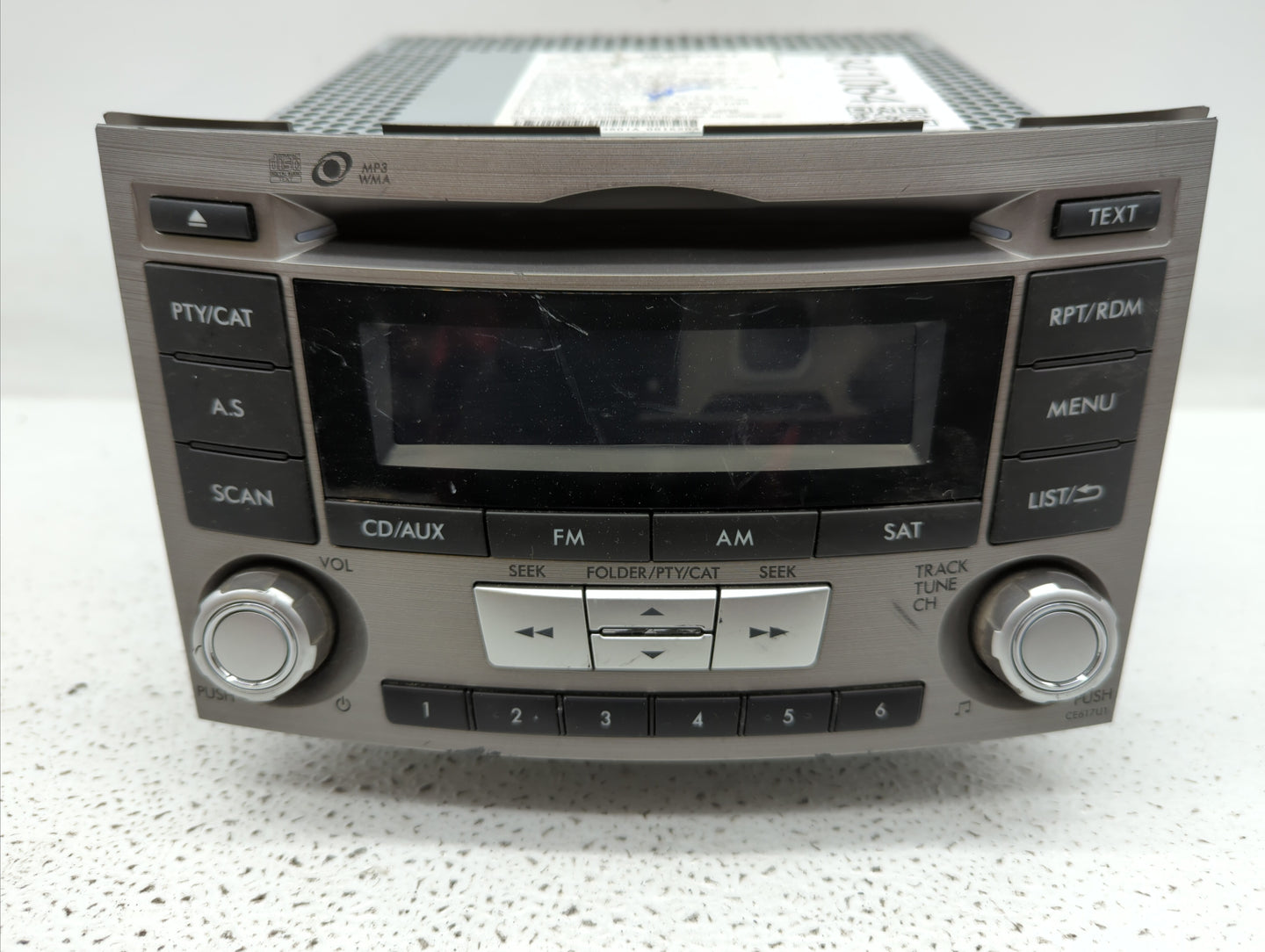 2012-2014 Subaru Legacy Radio AM FM Cd Player Receiver Replacement P/N:86201AJ61A Fits Fits 2012 2013 2014 OEM Used Auto Par