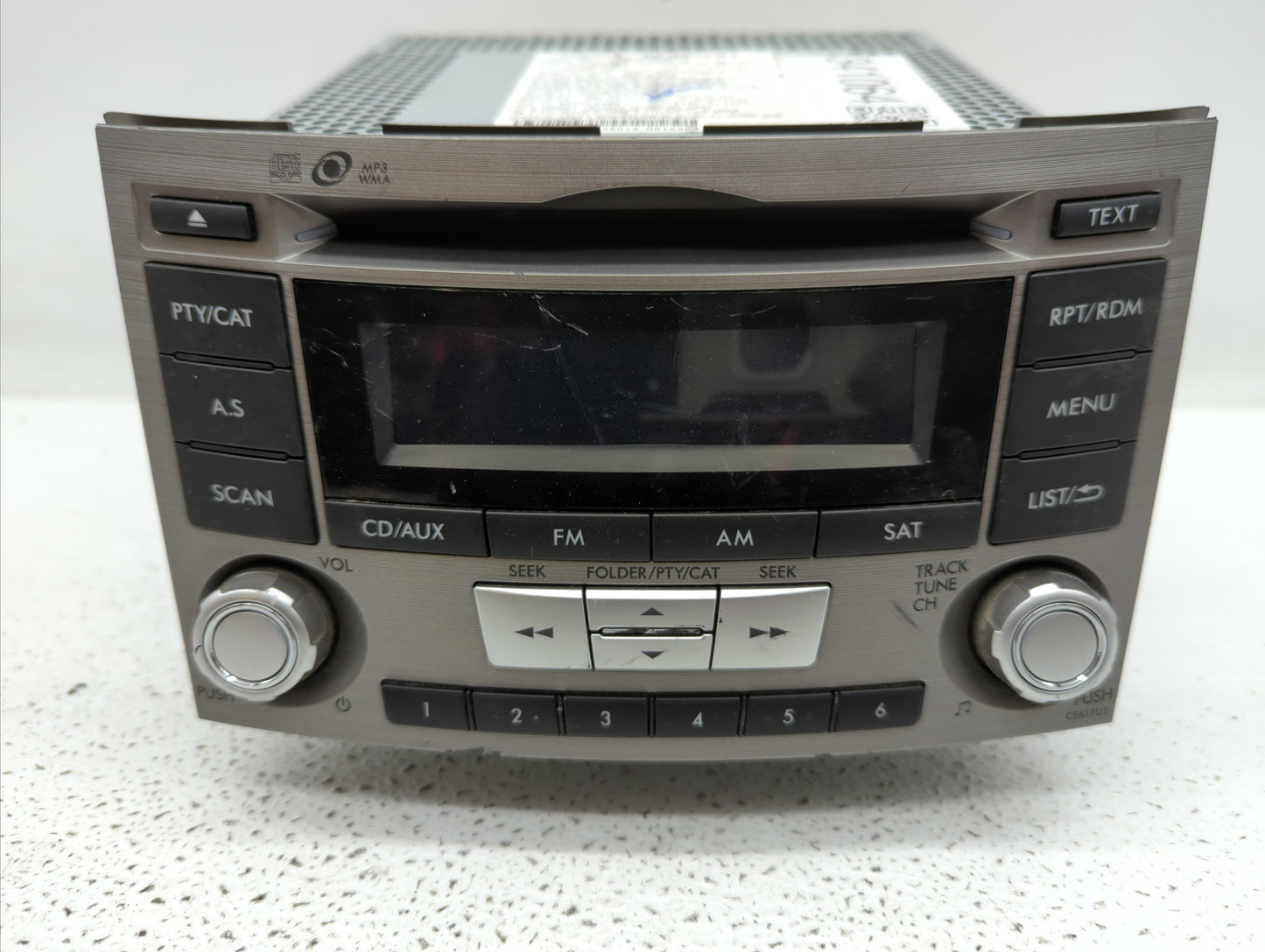 2012-2014 Subaru Legacy Radio AM FM Cd Player Receiver Replacement P/N:86201AJ61A Fits Fits 2012 2013 2014 OEM Used Auto Par