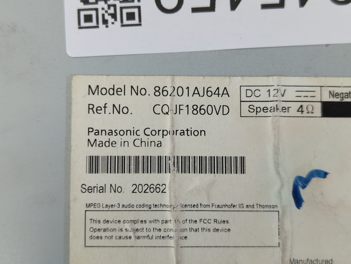 2010-2012 Subaru Legacy Am Fm Cd Player Radio Receiver 345459 - Oemusedautoparts1.com