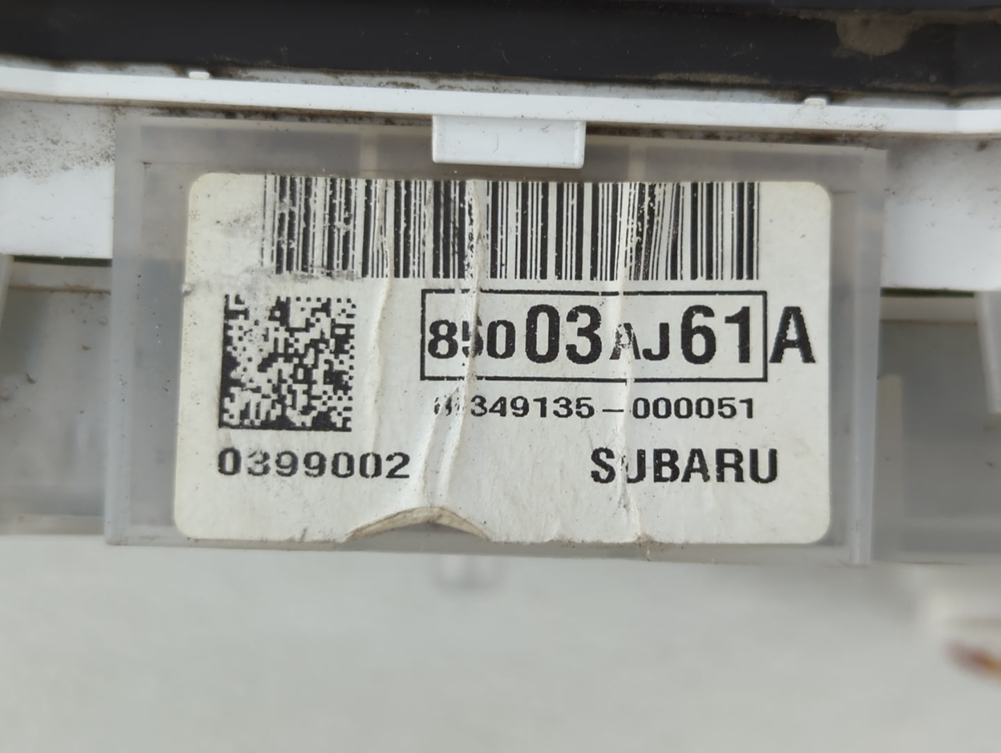 2012 Subaru Legacy Instrument Cluster Speedometer Gauges P/N:85003AJ61A Fits OEM Used Auto Parts - Oemusedautoparts1.com