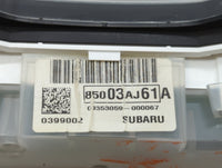 2012 Subaru Legacy Instrument Cluster Speedometer Gauges P/N:85003AJ61A Fits OEM Used Auto Parts - Oemusedautoparts1.com