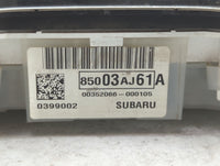 2012 Subaru Legacy Instrument Cluster Speedometer Gauges P/N:85003AJ61A Fits OEM Used Auto Parts - Oemusedautoparts1.com