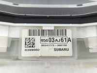 2012 Subaru Legacy Instrument Cluster Speedometer Gauges P/N:85003AJ61A Fits OEM Used Auto Parts - Oemusedautoparts1.com