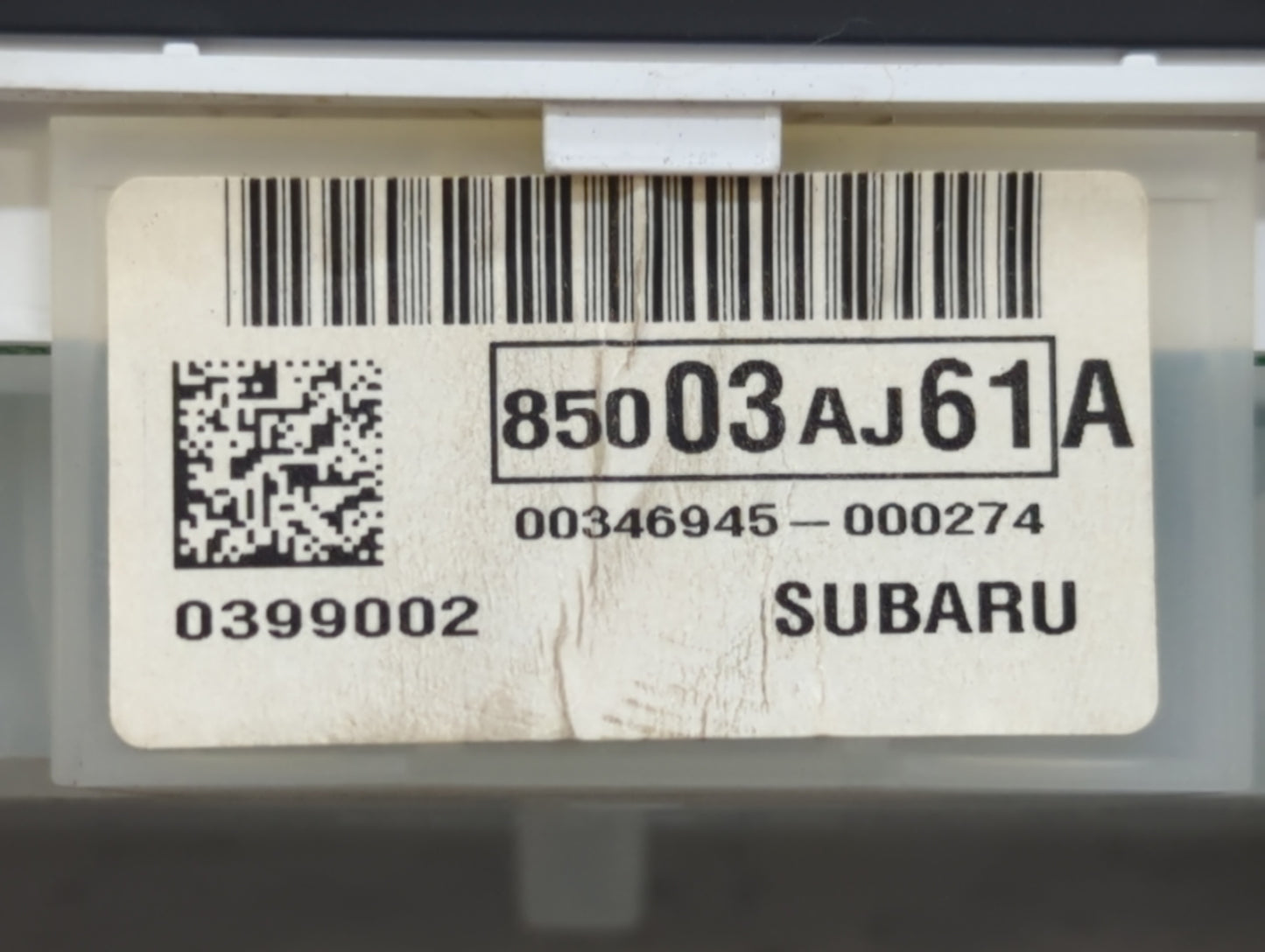 2012 Subaru Legacy Instrument Cluster Speedometer Gauges P/N:85003AJ61A Fits OEM Used Auto Parts - Oemusedautoparts1.com