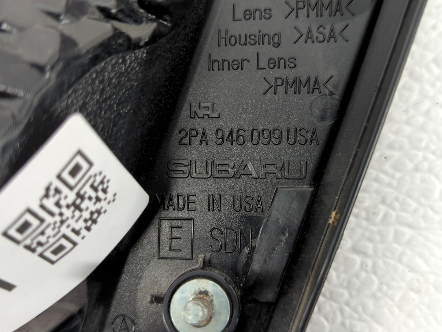 2010-2014 Subaru Legacy Tail Light Assembly Driver Left OEM P/N:2PA 946 099 Fits Fits 2010 2011 2012 2013 2014 OEM Used Auto